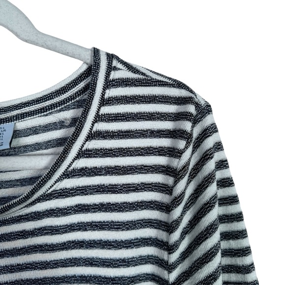 Paraphrase Women's Sz L 100% Cotton Striped Elbow Sleeve Striped Tunic Dress - Picture 5 of 9